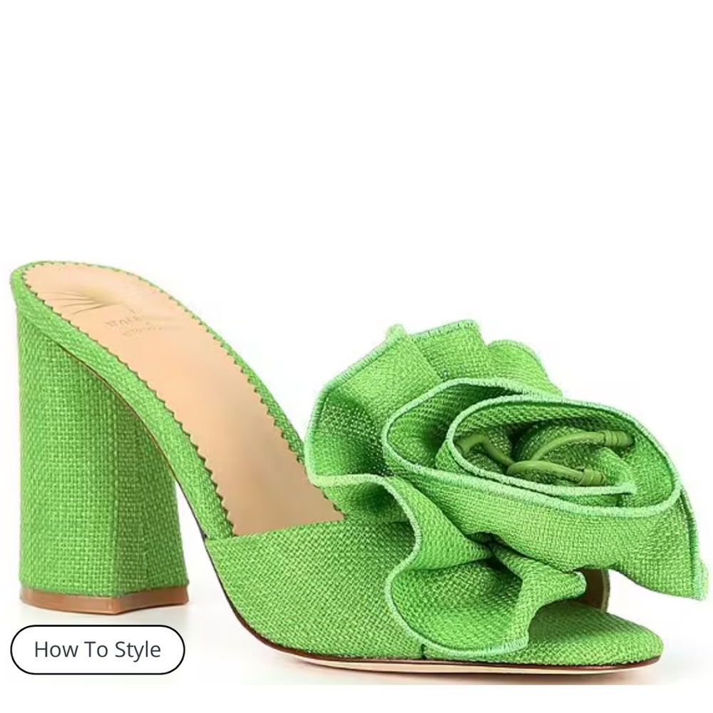Antonio Melani X Style by Simkins Blake Flowered Ruffle Dress Slide Sandals